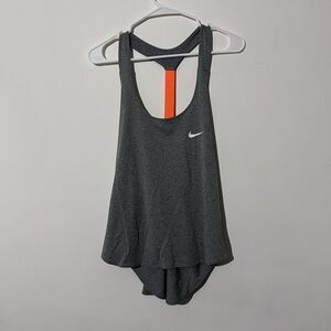 Nike Dri Fit Womens SZ L Gray Balance Tank Top Athletic Running Gym Training